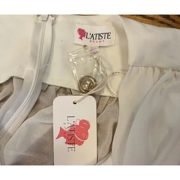 L’ATISTE Chiffon Top Asymmetrical Bodycon Dress - Picture 5 of 8